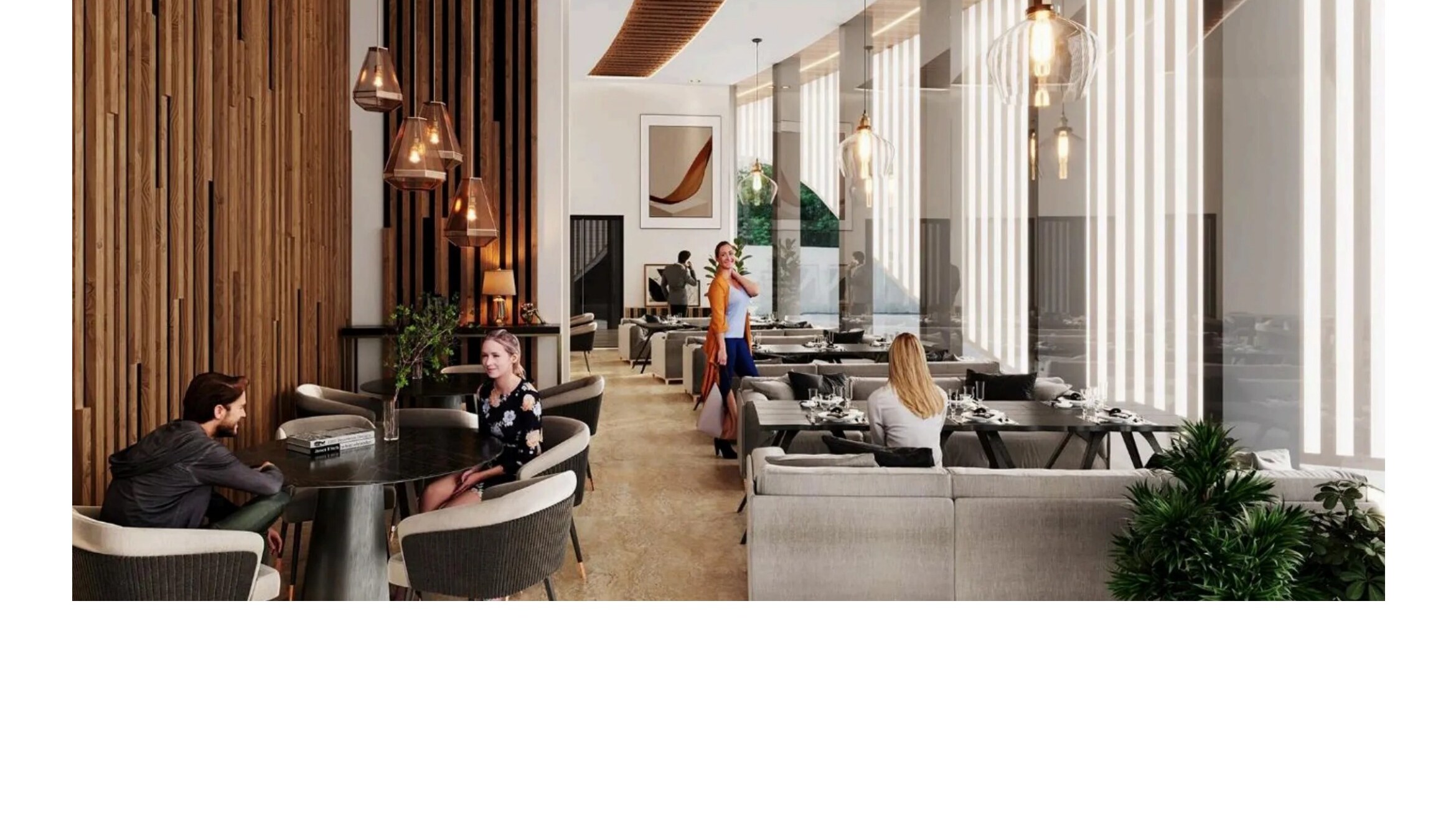 Lounge and dining amenity space