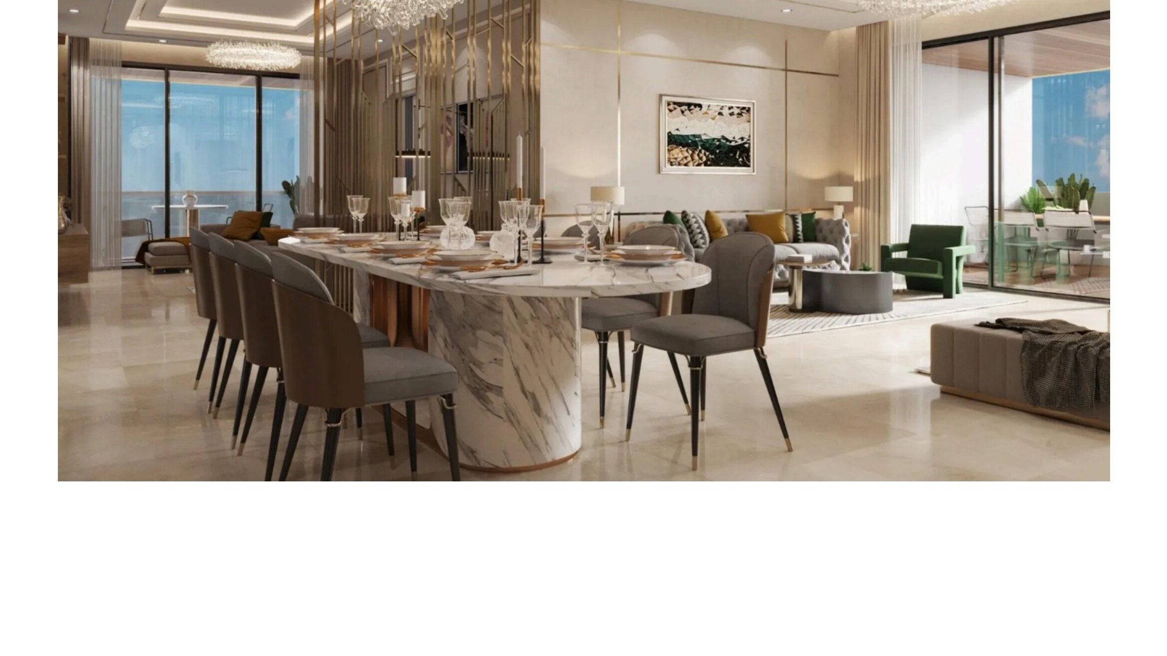Living and dining area